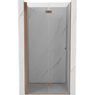Ścianki i drzwi prysznicowe - Mexen Mist-F drzwi prysznicowe składane lewe 120 cm, transparent, miedź szczotkowana - 8A6-120-000-65-00-L - miniaturka - grafika 1