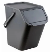 Kosze na śmieci - Practic Kosz Do Segregacji Odpadów Bini 25l Czarny Z Szarą Klapką Practic.. AVO000480 - miniaturka - grafika 1