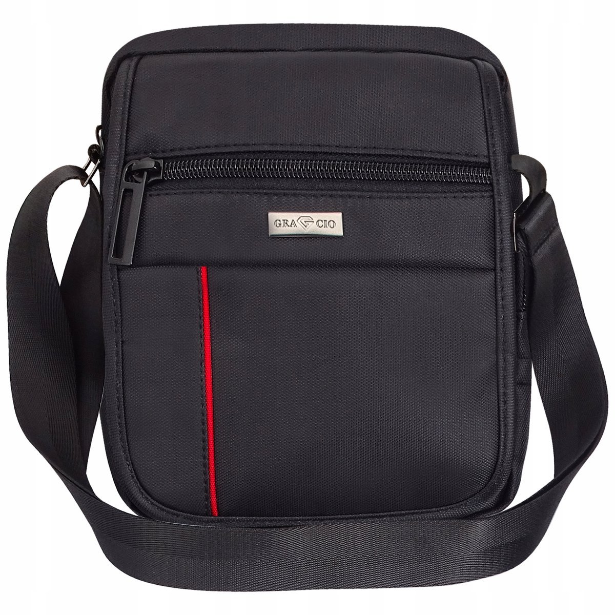Torba MĘSKA na ramię saszetka listonoszka czarna WODOODPORNA 19x17cm GRACIO