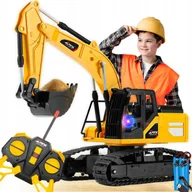 Zabawki zdalnie sterowane - Koparka Zdalnie Sterowana Prezent Zabawka Dla Dzieci Duży Spychacz Pilot Rc - miniaturka - grafika 1
