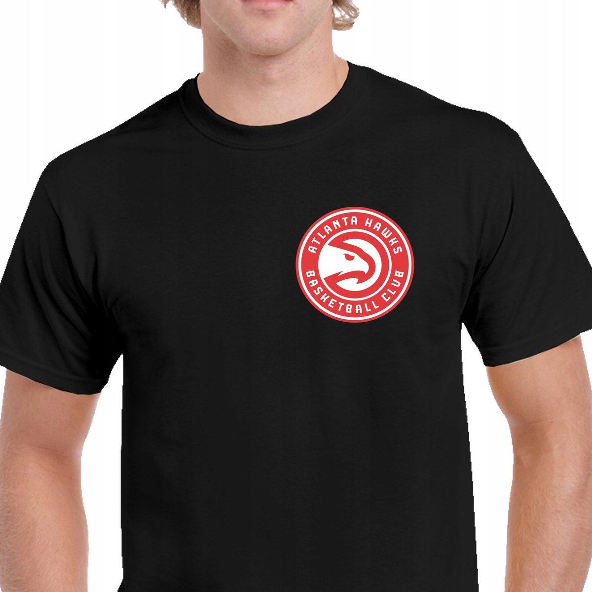 P00462 Męska Koszulka Dla Fana NBA Koszykówka Atlanta Hawks Czarna Xl