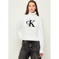 Swetry damskie - Calvin Klein Jeans Golf CHENILLE | Loose fit - miniaturka - grafika 1