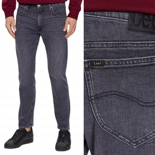 Lee RIDER SLIM Black INDIGOOD DOPASOWANE ZWĘŻANE SZARY DżINS W32 L32 - Spodnie męskie - miniaturka - grafika 1