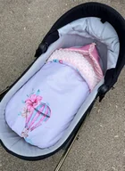 Śpiworki dla dzieci - Śpiworek do gondoli Chmury dla dziewczynek - miniaturka - grafika 1