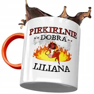 Kubki - Kubek Pomarańczowy Dla Liliany Koleżanki Prezent z Nadrukiem ze Zdjęciem + Opakowanie na prezent (wzór 03) - miniaturka - grafika 1