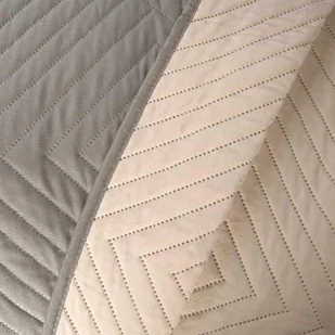 Narzuta 170 x 210 Pikowana Lamia Grey + Ecru - Narzuty - miniaturka - grafika 5