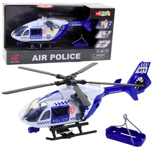 Helikopter Policyjny Hak Nosze Światła Dźwięki 1:12 - Samoloty i helikoptery - miniaturka - grafika 1