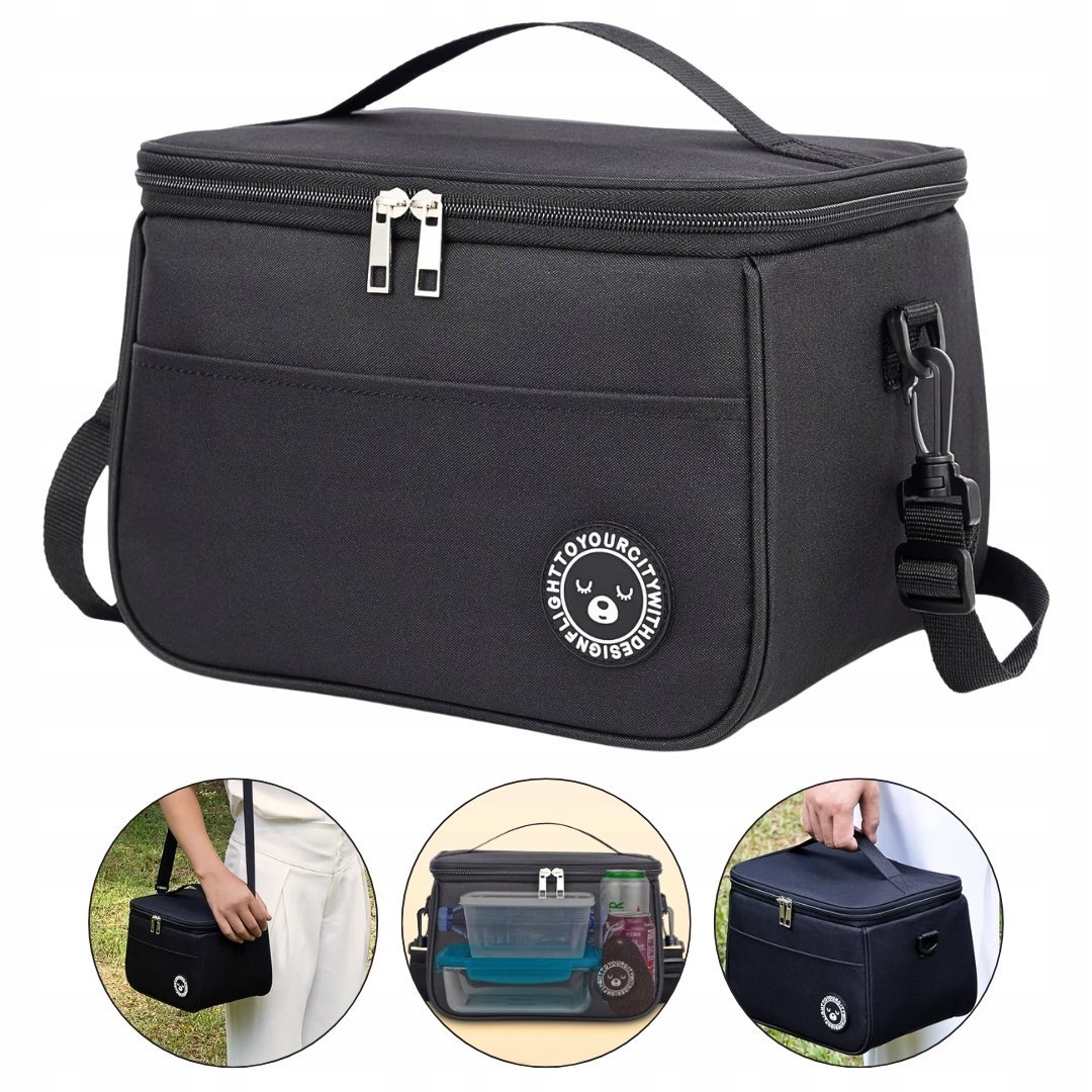 TORBA TERMICZNA IZOLOWANA SKŁADANA Z ZAMKIEM NA JEDZENIE LUNCHBOX POJEMNIK