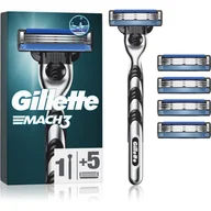 Maszynki do golenia i wkłady - Golarka GILLETTE Mach3 + 5 ostrzy - miniaturka - grafika 1