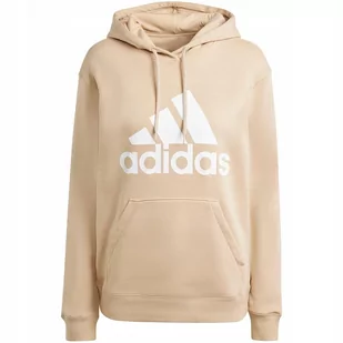 Bluza damska adidas Essentials Big Logo Regular Fleece Hoodie beżowa IR9330 - Bluzy damskie - miniaturka - grafika 1