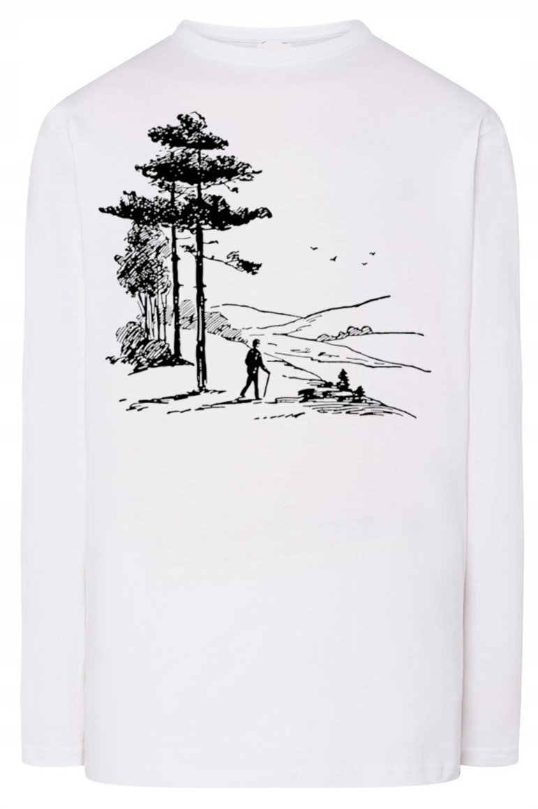 Longsleeve męski nadruk WĘDRÓWKI HIKING r.XL