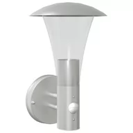 Lampy ogrodowe - vidaXL Kinkiet zewnętrzny z czujnikiem ruchu, srebrny, stal nierdzewna - miniaturka - grafika 1
