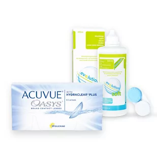 ACUVUE® OASYS 6 szt. + evO2lution soft 500 ml - Płyny do soczewek kontaktowych - miniaturka - grafika 1