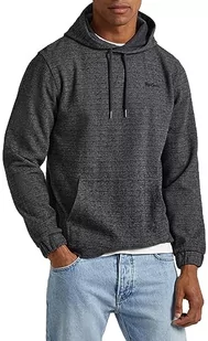 Pepe Jeans Męska bluza z kapturem Mondra, Czarny (sprany w czarny), M - Bluzy męskie - miniaturka - grafika 1