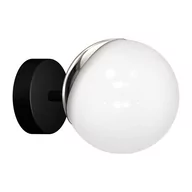 Lampy ścienne - EULUNA Kinkiet Sfera 1-punktowy szkło/chrom/czarny - miniaturka - grafika 1