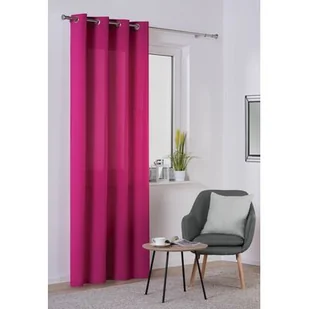 Zasłona z kółkami OXFORD 140 x 260 cm amarantowa - Zasłony - miniaturka - grafika 1