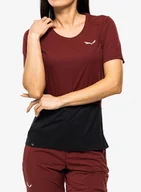 Koszulki i topy damskie - Koszulka damska Salewa Puez Sporty Dry T-Shirt – syrah/black out - miniaturka - grafika 1