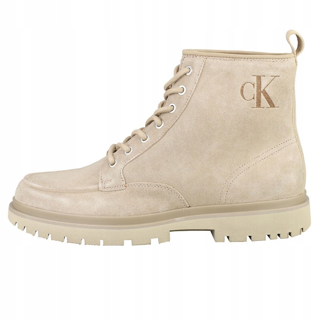 CALVIN KLEIN JEANS TRZEWIKI MĘSKIE SKÓRZANE BEŻOWE 40 3P9G9* TNA