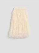 Spódnice - Reserved - Tiulowa spódnica maxi - kremowy - miniaturka - grafika 1