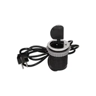 Gniazdka elektryczne - Orno Gniazdo meblowe pojedyncze wpuszczane w blat 1,8m, 1x230V Schuko, 1xUSB OR-AE-1373(GS) - miniaturka - grafika 1