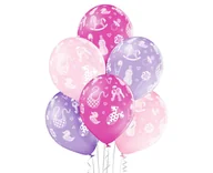 Baby shower i roczek - BELBAL Balony "Baby Girl" pastel mix BELBAL 12" 6 szt BB5000219 - miniaturka - grafika 1