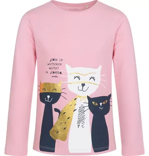 T-shirt z długim rękawem dla dziewczynki, z kotami, różowy, 3-8 lat - Bluzki dla dziewczynek - miniaturka - grafika 1