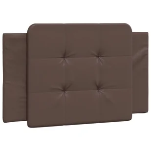 vidaXL Poduszka na wezgłowie, brązowa, 80 cm, sztuczna skóra - Inne meble do sypialni - miniaturka - grafika 1