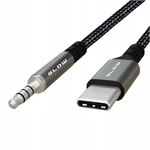 KABEL USB-C MINI JACK 3,5MM TYP C DAC AUX WTYK PRZEWÓD AUDIO 100CM 1M NYLON - Kable - miniaturka - grafika 1