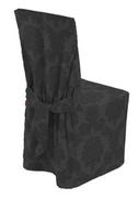 Dekoria Sukienka na krzesło czarny 45x94 cm Damasco 580-613-32