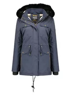Kurtki damskie - Geographical Norway Parka "Celeste" w kolorze granatowym - miniaturka - grafika 1