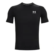 Koszulki sportowe męskie - Męska koszulka Under Armour HG Armour Comp SS Rozmiar: L / Kolor: czarny - miniaturka - grafika 1