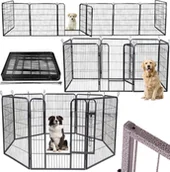 Sprzęt podróżny i transportery dla psów - KOJEC DLA PSA PSÓW ZWIERZĄT MODUŁOWY ZAGRODA KLATKA WYBIEG 8 PANELI 100 cm - miniaturka - grafika 1