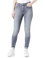 Spodnie damskie - ONLY Damskie spodnie jeansowe Onlblush Mw Button Rea DNM EXT Skinny, szary denim, S x 32L - miniaturka - grafika 1