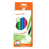 Przybory szkolne - Kredki bezdrzewne ścieralne z gumką 12 kolorów - miniaturka - grafika 1