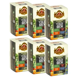 BASILUR Cold Brew - Zestaw 4 smaków owocowych, bezkofeinowa herbata na zimno w saszetkach 20 x 2 g x6 - Herbata - miniaturka - grafika 1