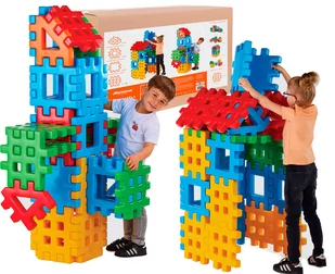 Marioinex Mega Wafle Gigant Xxl, 32 Elementy + Trójkąty - Klocki - miniaturka - grafika 1