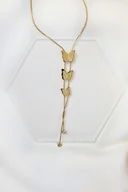 Biżuteria dla dzieci - Naszyjnik z Motylkami Złoty - miniaturka - grafika 1