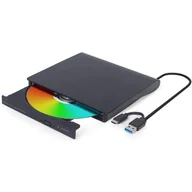 Napędy optyczne - GEMBIRD ZEWNĘTRZNA NAGRYWARKA DVD 8X, CD 24X USB 3.1 SLIM CZARNA - miniaturka - grafika 1