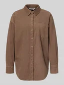 Koszule damskie - Bluzka sztruksowa o kroju relaxed fit z czystej bawełny model ‘AIME-MOXI’ - miniaturka - grafika 1