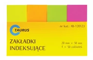 Zakładki indeksujące - TAURUS Zakładki indeksujące 20x50/50 4kol neon TU1107 - miniaturka - grafika 1