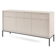 Komody - Komoda NOVA KSZ154 Kaszmir + złoty uchwyt Czarne nogi - miniaturka - grafika 1