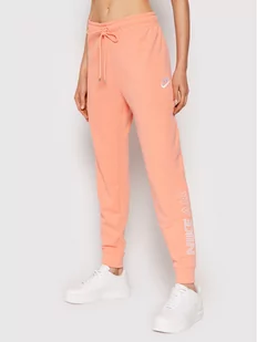 Nike Spodnie dresowe Fleece CZ8626 Pomarańczowy Regular Fit - Spodnie sportowe damskie - miniaturka - grafika 1
