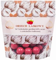 Orzechy i nasiona - Formelo Orzech Laskowy W Czekoladzie Deserowej I Czekoladzie Malinowej 120G - miniaturka - grafika 1