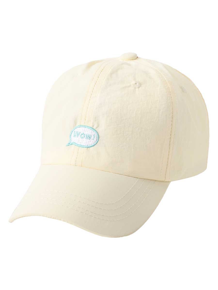 Chłopięca czapka z daszkiem Wow jasnobeżowa Be Snazzy r.52/54