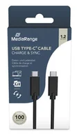 Kable komputerowe i do monitorów - MediaRange MRCS214 kabel USB USB 3.2 Gen 1 (3.1 Gen 1) 1,2 m USB C Czarny MRCS214 - miniaturka - grafika 1