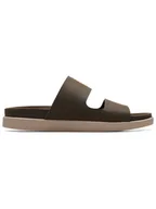 Sandały męskie - Clarks Skórzane klapki "Sunder Coast" w kolorze oliwkowym - miniaturka - grafika 1