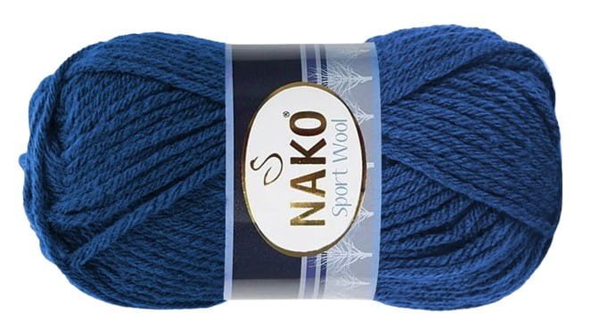 włóczka SPORT WOOL kolor: 517 / ciemny niebieski