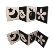 Zabawki sensoryczne - Książeczka dla niemowlaka Czarno-Biała Jolly Designs/ Jolly Designs - miniaturka - grafika 1