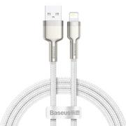 Kable USB - Baseus Kabel Usb Lightning Cafule 2.4A 1m biały - miniaturka - grafika 1