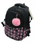 Plecaki - Plecak 4-komorowy Pink Checkered Różowa kratka St.Right Majewski - miniaturka - grafika 1
